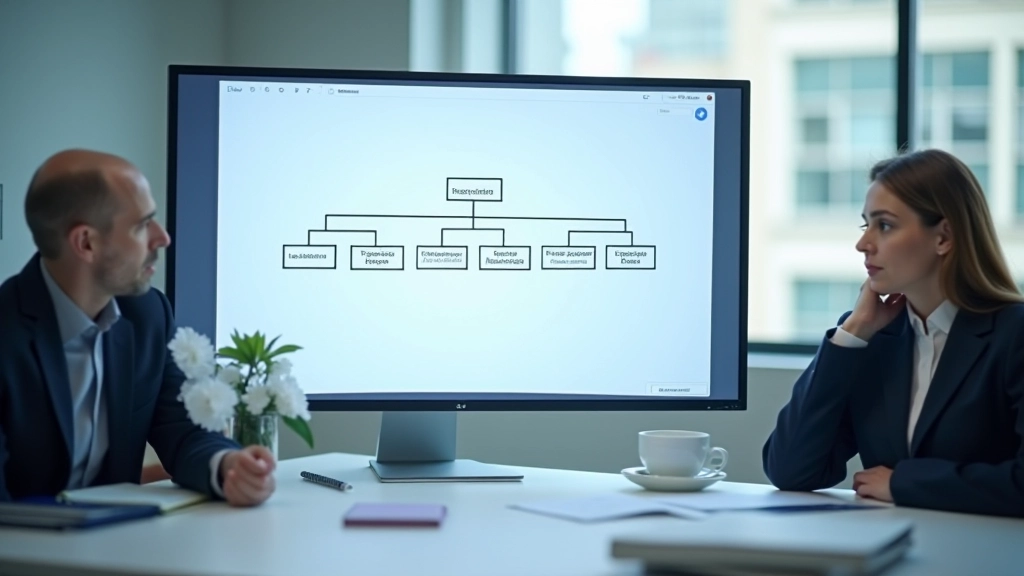 Detailed organizational chart showing AI governance committee structure with clear roles and responsibilities